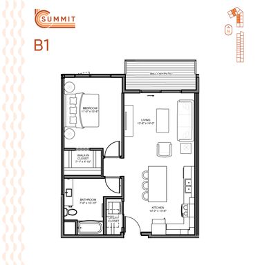 Lease a 778 sq.ft one-bedroom, one-bath apartment! – photo 1