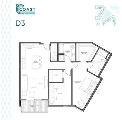 1,189 sq.ft two bedroom at COAST! – photo 1