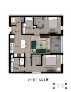 Modern Comfort Meets Luxury: Stunning D1 Two-Bedroom, Two-Bath Apartment at The Easton – photo 1