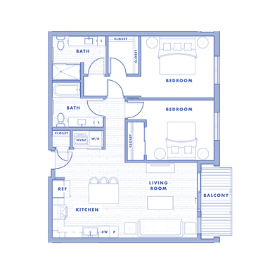B4, 1,074 sq.ft. 2 Bed / 2 Bath at The Scoot!