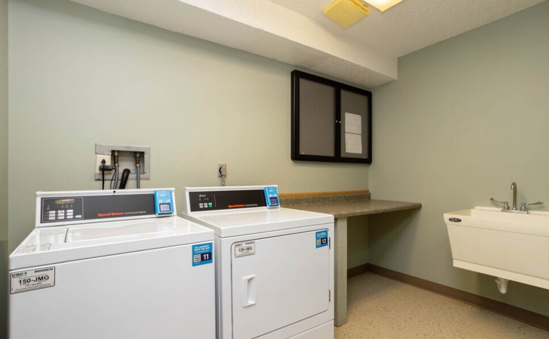 Laundry room at The Warwick