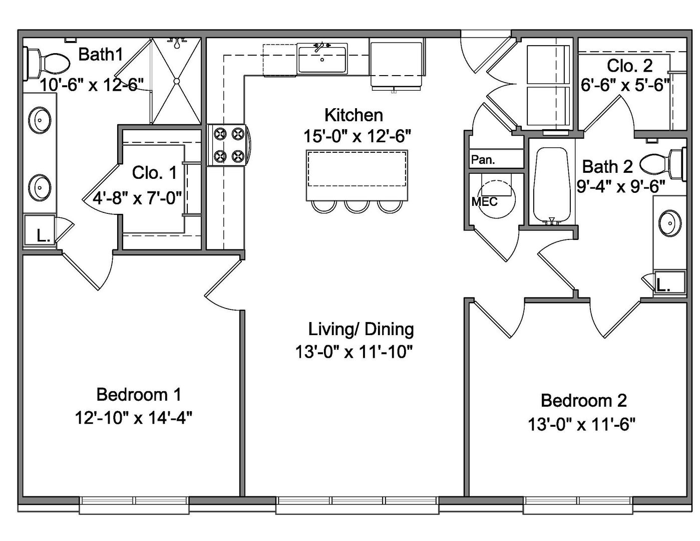 Nesbit Apartment: 865 Bolivar Drive