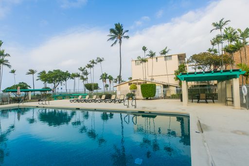 Direct ocean front 1 bed, 1 bath, covered parking, extra parking stall available for rent