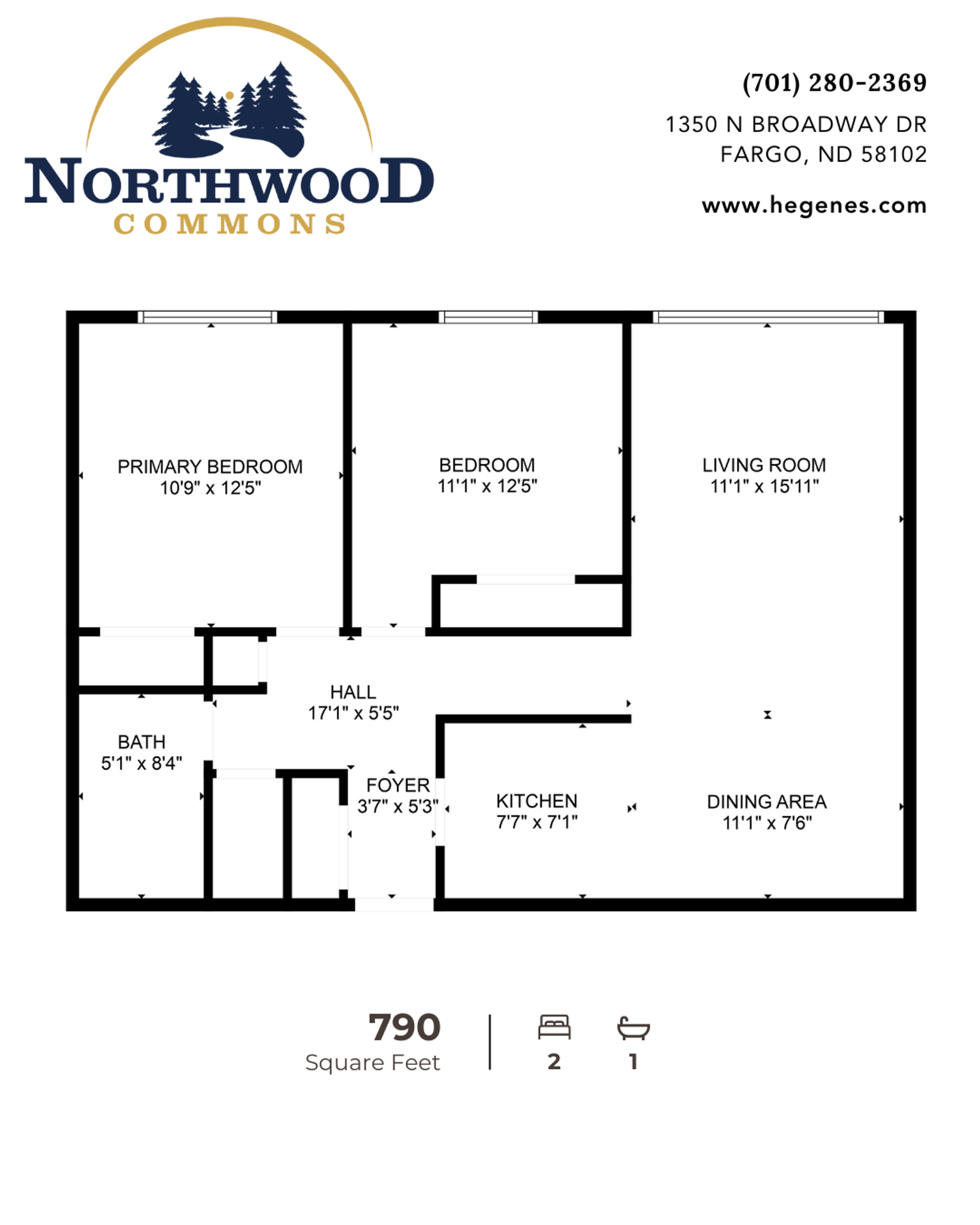 Fargo Apartment: 1342-1350 N. Broadway
