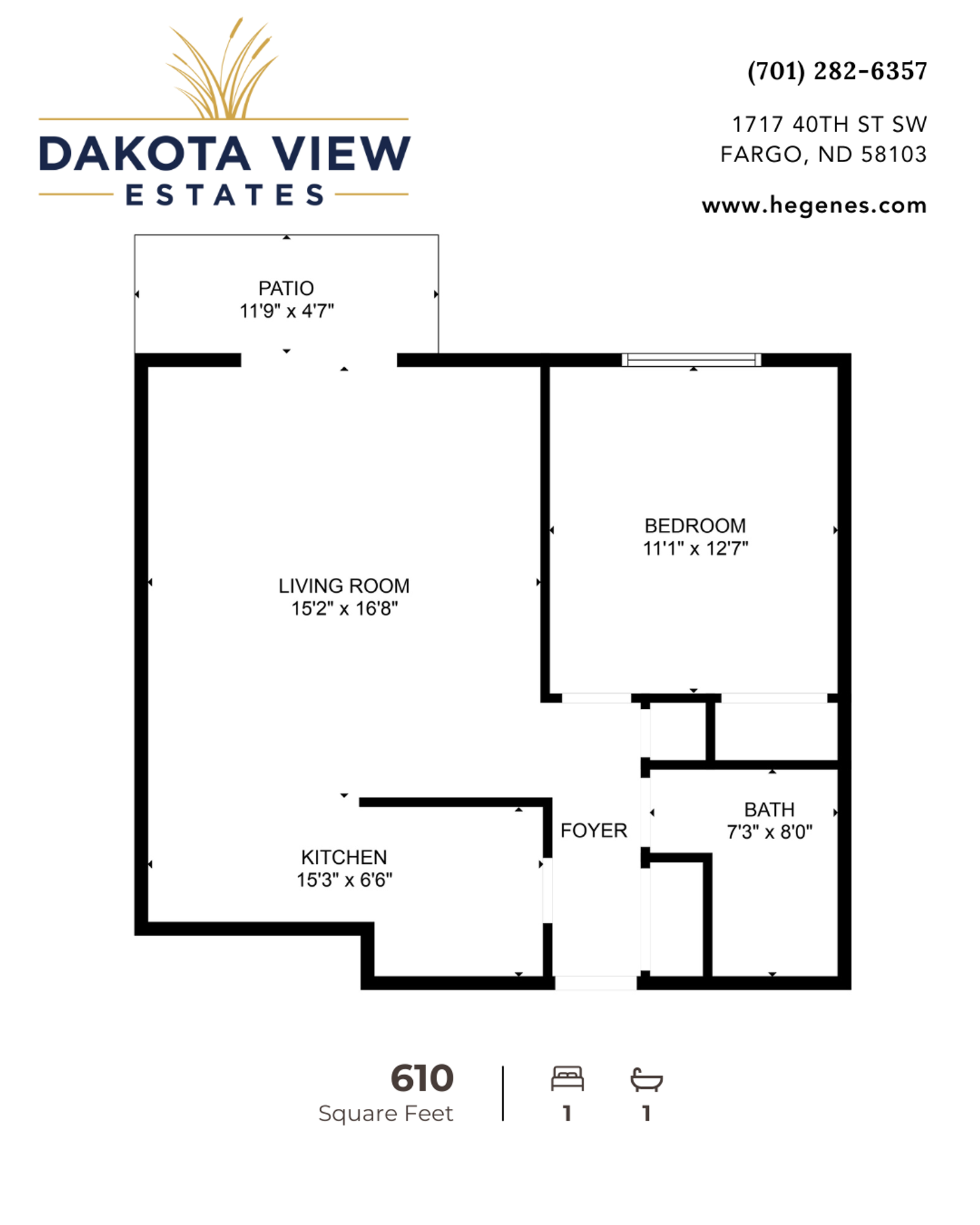 Fargo Apartment: 1717 40th St. SW