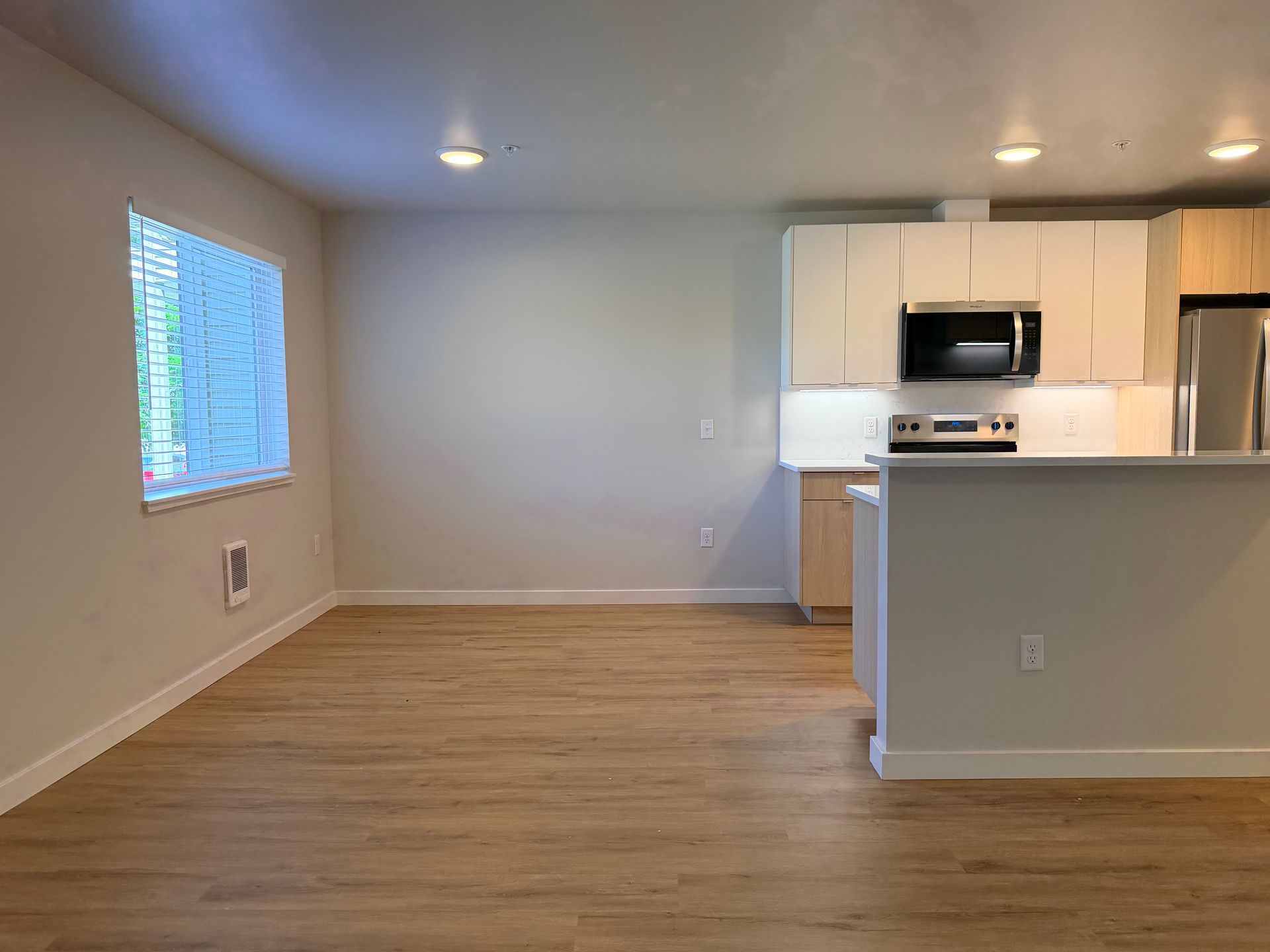 Fully renovated with creative finishes! 2 bed, 2 baths, a/c, dishwasher, w/d, covered parking and VIEWS! 6 of 12