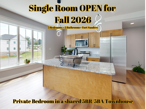 One Private Bedroom/Bath in Spacious 5BR/5BA Townhome Near UTK – photo 1