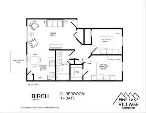 WAITLIST - The Birch - 2 Bedroom/1 Bath Apartment
