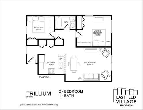 WAITLIST for The Trillium - 2 Bedroom/1 Bath