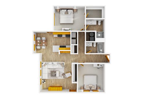 2 Bedroom/2 Bathroom Townhome – photo 1