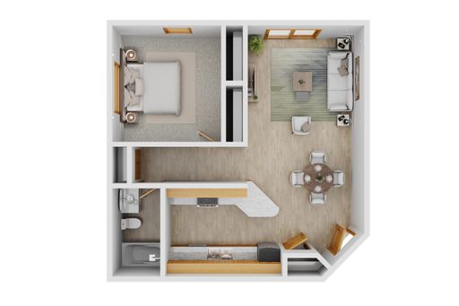 1 Bedroom/1 Bathroom Apartment – photo 1