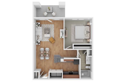 1 Bedroom/1 Bathroom Apartment – photo 1