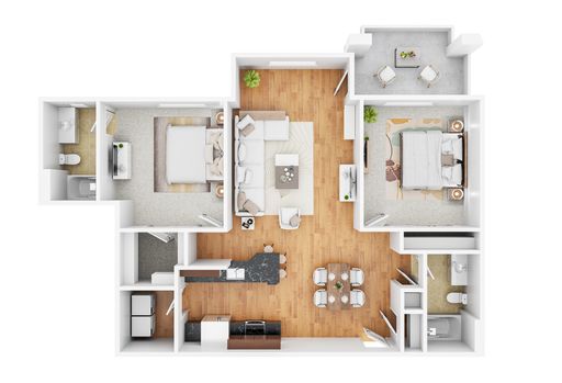 2 Bedroom/2 Bathroom Apartment – photo 1