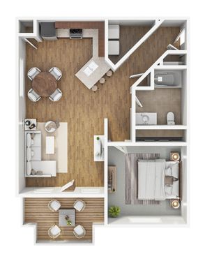 1 Bedroom/1 Bathroom Apartment – photo 1