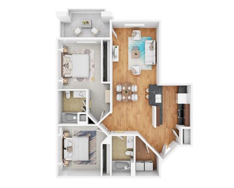 2 Bedroom/2 Bathroom Apartment – photo 1