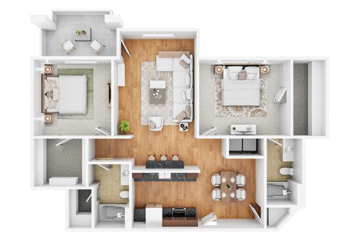2 Bedroom/2 Bathroom Apartment – photo 1