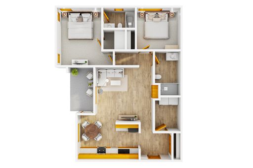 2 Bedroom/2 Bathroom Apartment – photo 1
