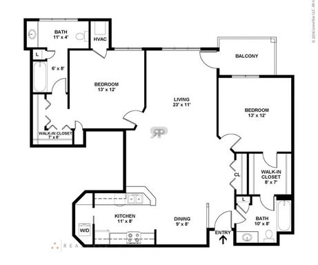 2-bedroom, 2-bathroom apartment – photo 1