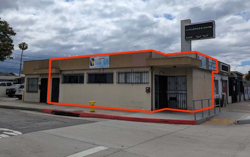 Corner commercial unit at Prairie and 111th Place in Inglewood close SOFI Stadium, Forum, and LAX