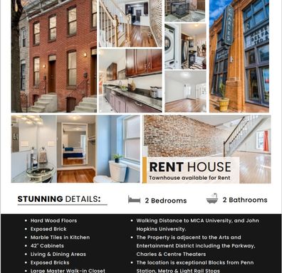 2 Bedroom Townhome – 456 E Federal St, Baltimore, MD 21202