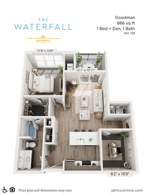 1 Bed + Den, 1 Bath - Goodman – photo 1