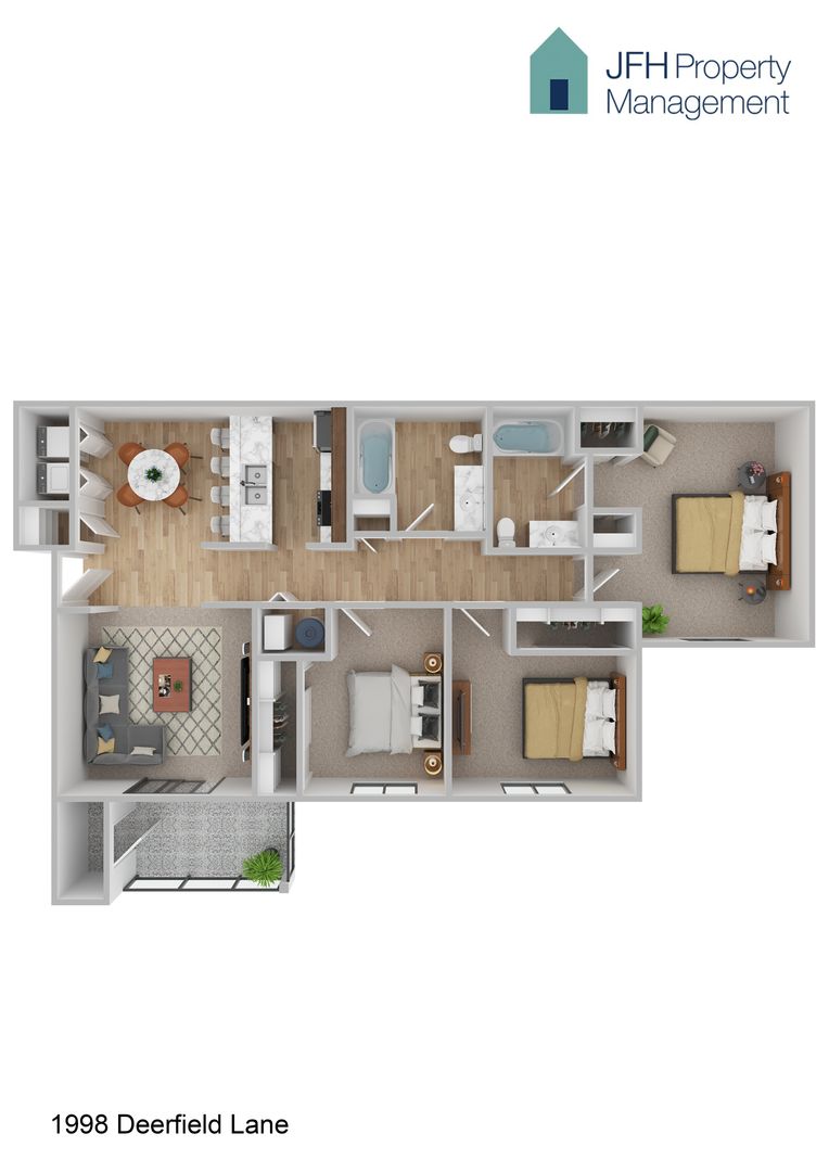 Kendallville Apartment: 1998 Deerfield Lane