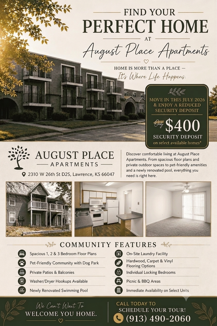 Lawrence Apartment: 2310 W 26th St