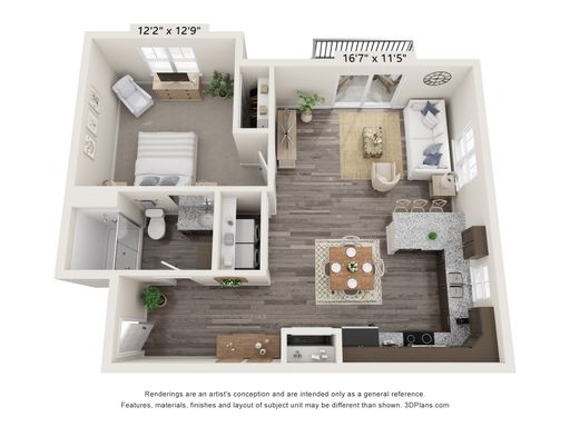 1 Bedroom/1 Bathroom Apartment w/Balcony and Plenty of Natural Light