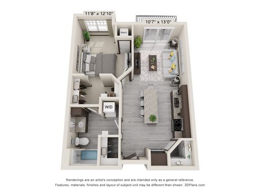 1 Bedroom/1 Bathroom Brand-New Apartment