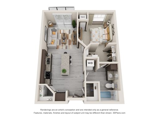 1 Bedroom/1 Bathroom Apartment w/Balcony and Plenty of Natural Light