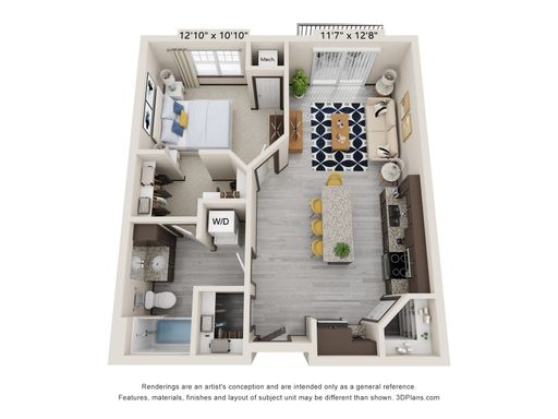 1 Bedroom/1 Bathroom Apartment w/Balcony and Plenty of Natural Light