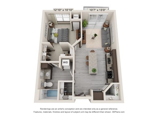 1 Bedroom/1 Bathroom Apartment