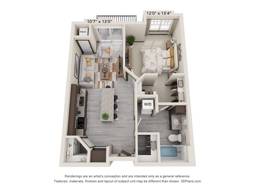 1 Bedroom/1 Bathroom Brand-New Apartment