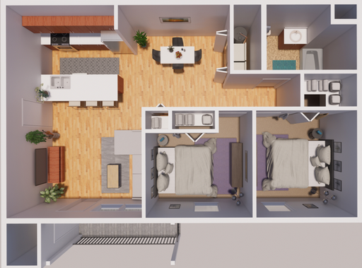 Stunning Two Bedroom One Bath Apartment! – photo 1