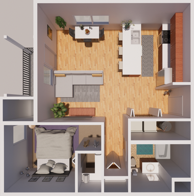 Beautiful One Bedroom One Bath Apartment!