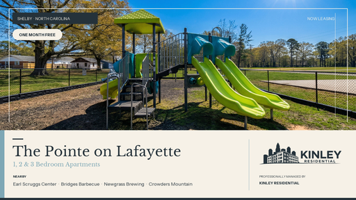 One Month Free + Refunded at The Pointe on Lafayette | Renovated Apartments Near Downtown Shelby – photo 1