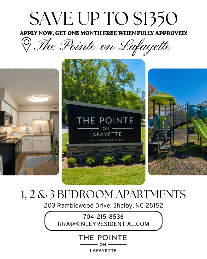 Shelby Apartment: 203 Ramblewood Drive.