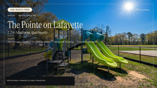 One Month Free + $50 App Fee Refunded at The Pointe on Lafayette | Renovated Apartments Near Downtown Shelby – photo 1