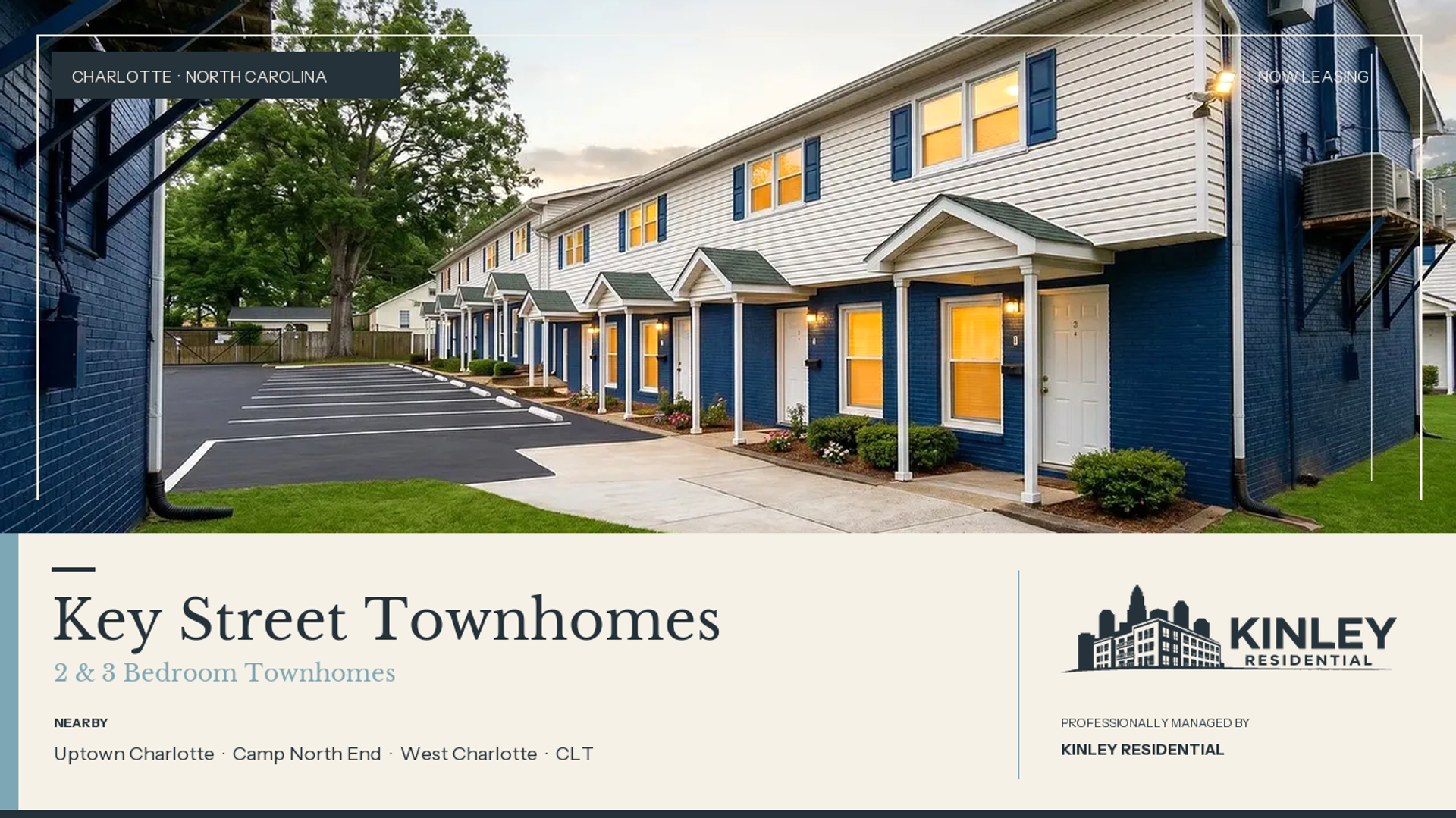 Charlotte Townhome: 601 Key Street