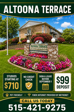 Studio with balcony available now!