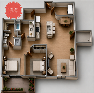 2 BD 2 BA Lower – photo 1