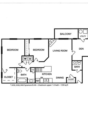 2 BD 1.5 BA Upper W/Den – photo 1