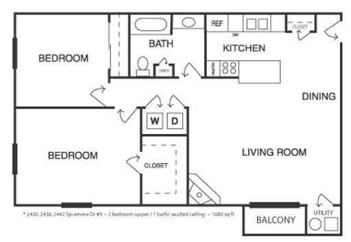 Sycamores -2 Bdrm 1 Bath Upper – photo 1