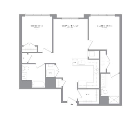 B4 - Two Bedroom - 1,099 square feet – photo 1