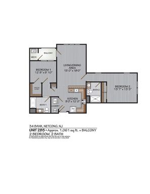 2B5 - Two Bedroom - 1,061 sq ft