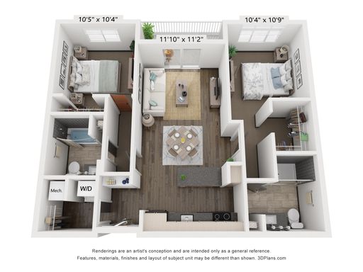 Two Bedroom/Two Bath 3rd Floor – photo 1