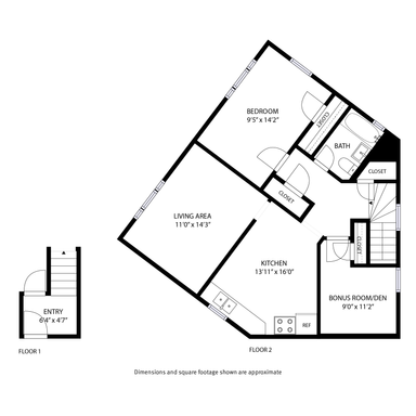 Two Bedroom One Bathroom Two Creeks Townhome – photo 1