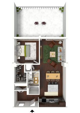PENTHOUSE 1 Bedroom / 1 Bathroom - 865 Sq Ft – photo 1