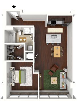 1 Bedroom / 1 Bathroom - 790 Sq Ft – photo 1