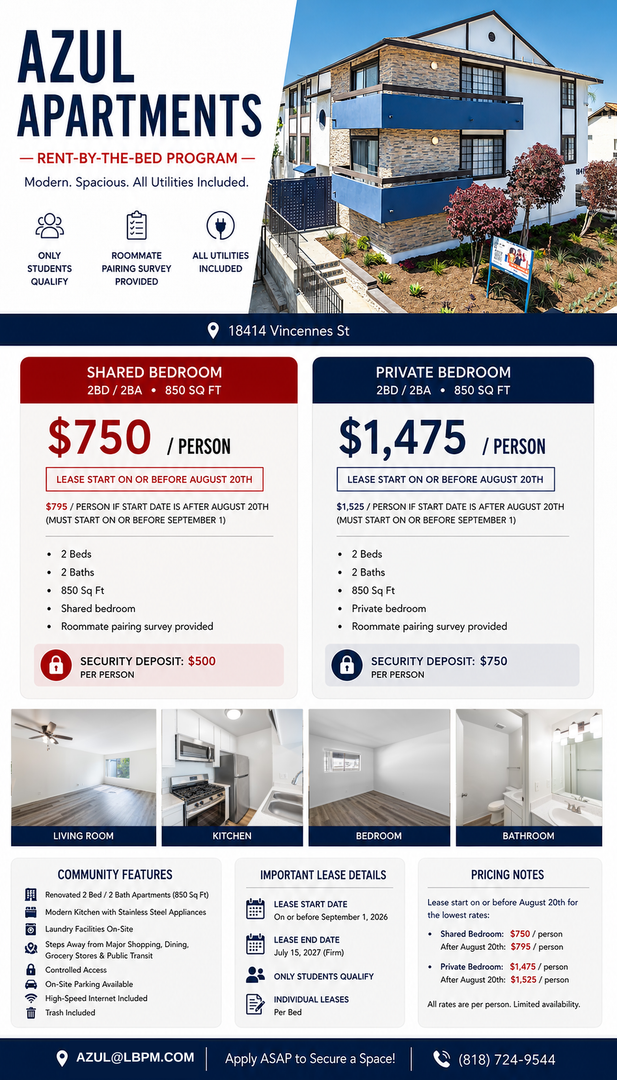 Northridge Apartment: 18414 Vincennes Street